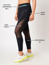 Tanya's One Step Ahead Black Holo Leggings BODD ACTIVE