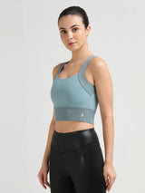 Keep You Balance Teal Yoga Crop Top