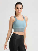 Keep You Balance Teal Yoga Crop Top