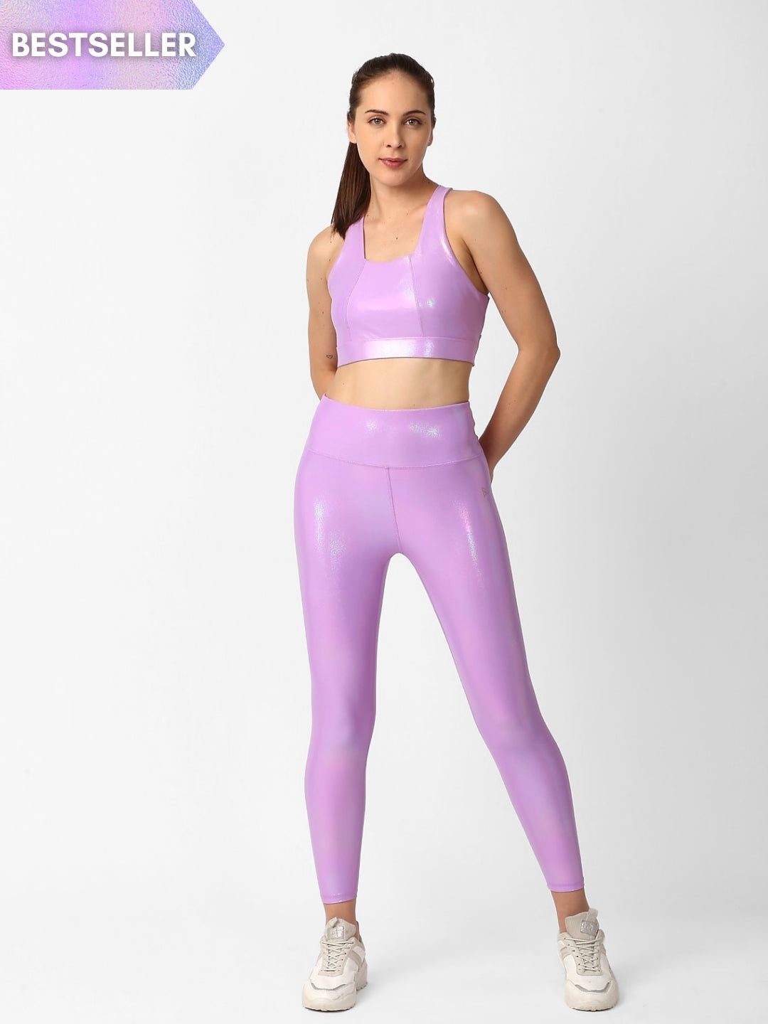 Lavender Holo Sports Bra BODD ACTIVE