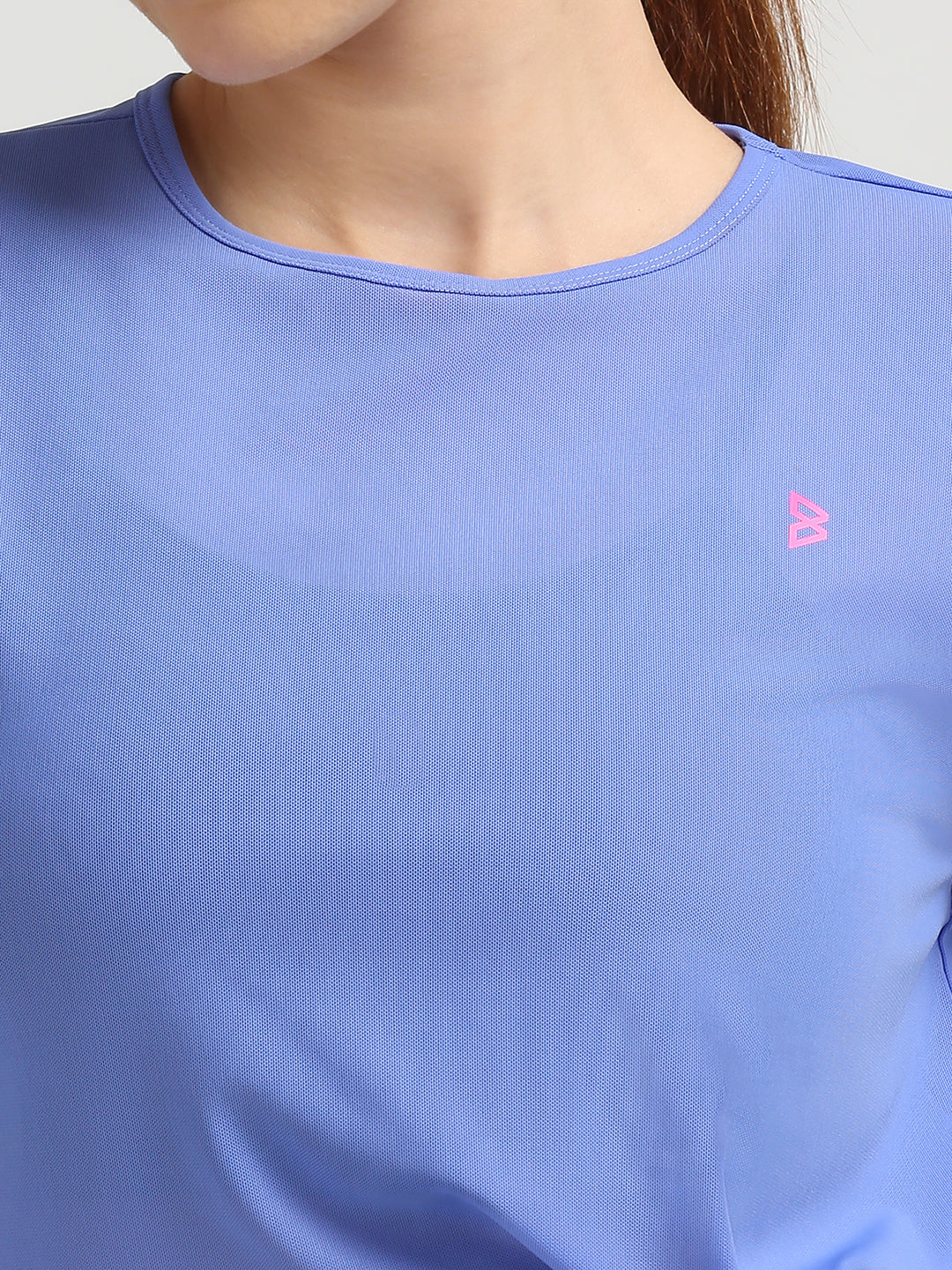 Vista Blue Tie Up Mesh Tee