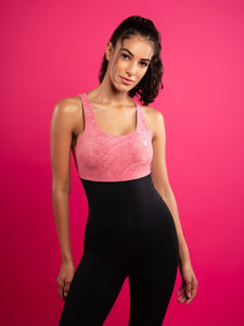 Dance All Night' Pink Snakeskin Bodysuit