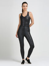 Impress Me' Black Metallic Bodysuit