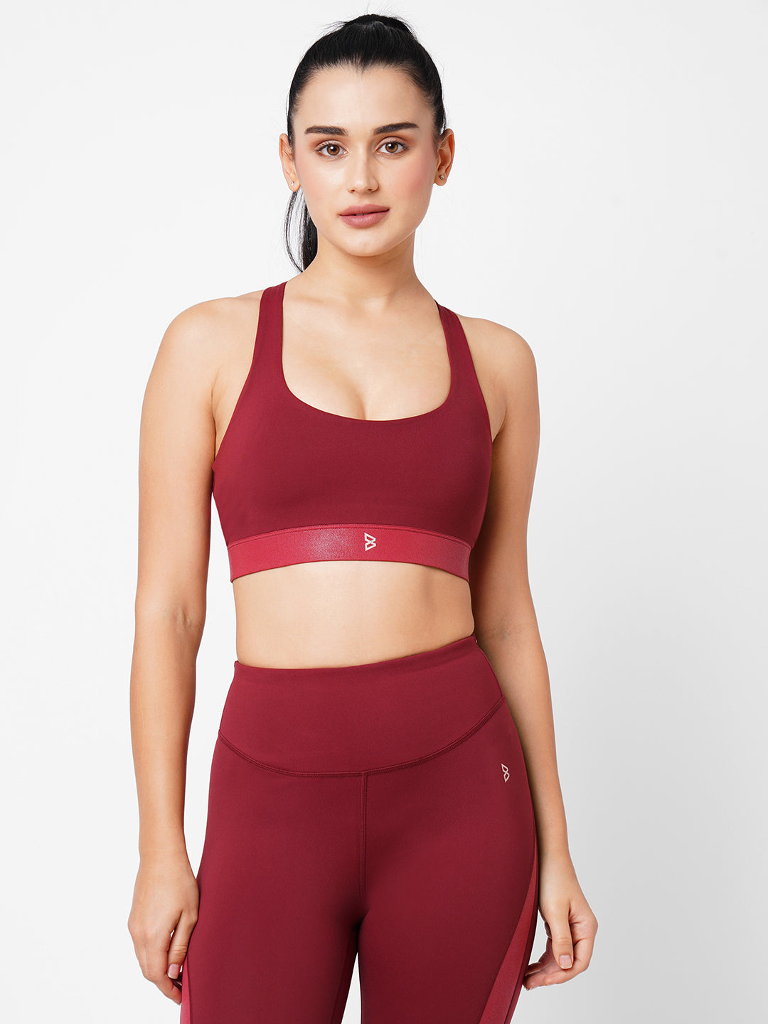 Aurora Red Tie Up Sports Bra BODD ACTIVE