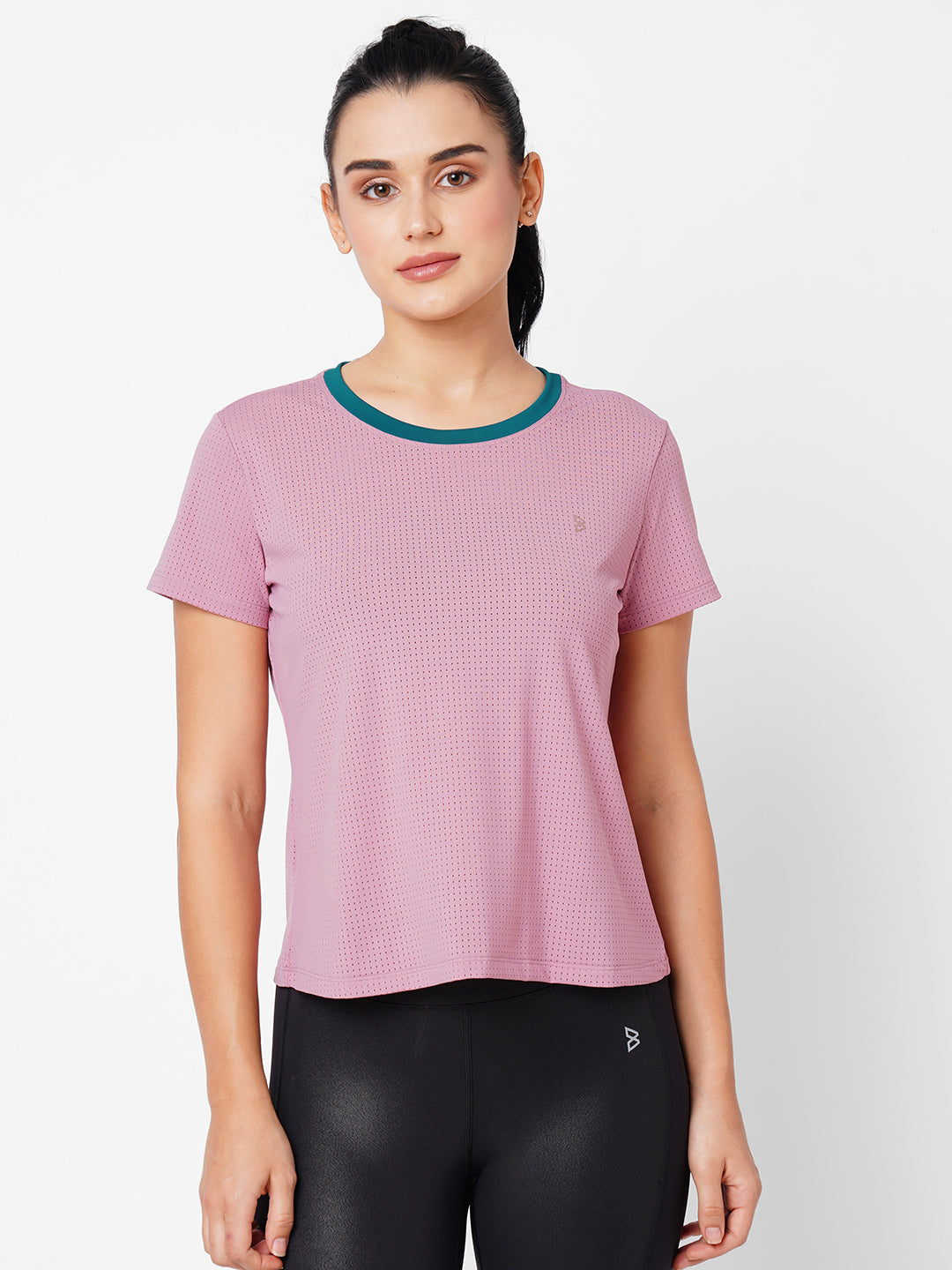 Aurora Pink Mesh Tee BODD ACTIVE