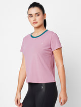 Aurora Pink Mesh Tee BODD ACTIVE