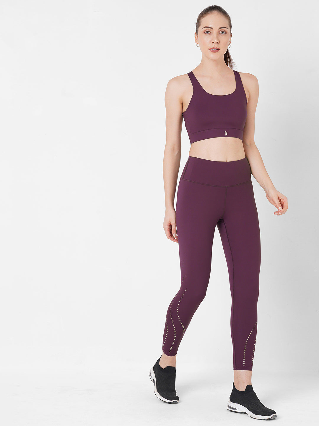 Wine Cut Out High Waist Leggings BODD ACTIVE