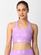 Lavender Holo Sports Bra BODD ACTIVE