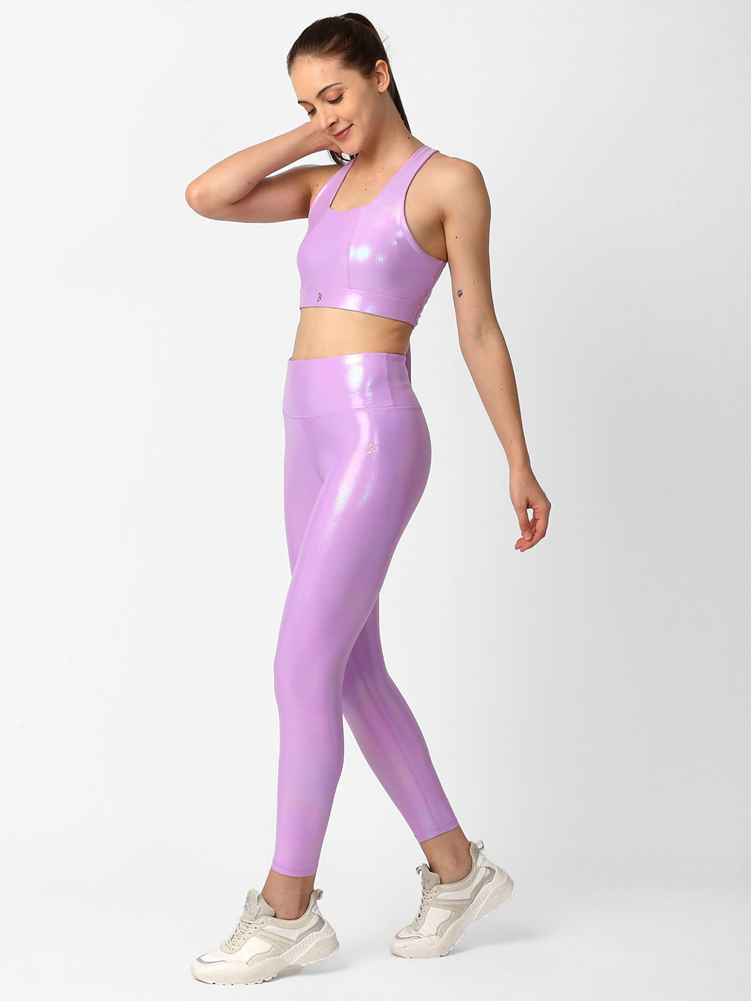 Lavender Holo Sports Bra BODD ACTIVE