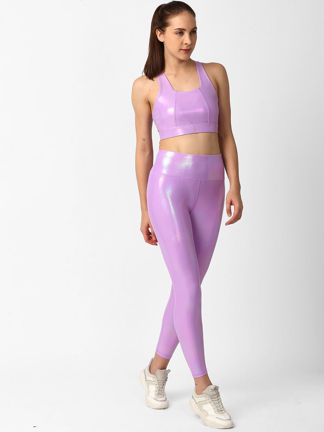 Lavender Holo Sports Bra BODD ACTIVE