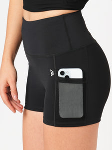 Jet Black Booty Shorts BODD ACTIVE