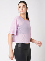 Just Wanna Have Fun Lavender Mesh Tee