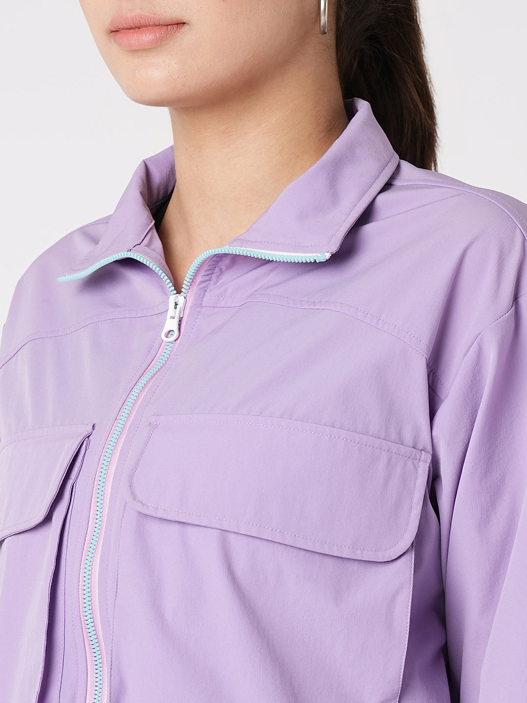 Being Pretty Lavender Cropped Jacket BODD ACTIVE