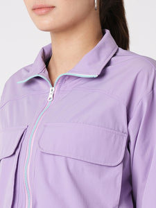 Being Pretty Lavender Cropped Jacket BODD ACTIVE