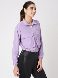 Being Pretty Lavender Cropped Jacket BODD ACTIVE