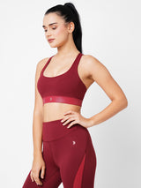 Aurora Red Tie Up Sports Bra boddactive.com