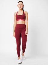 Aurora Red Tie Up Sports Bra boddactive.com