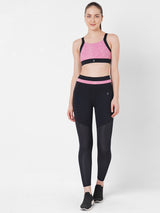 Punch Pink Snakeskin High Rise Leggings boddactive.com