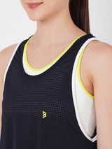 Black Mesh And Neon Sports Bra + Tank boddactive.com