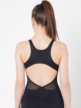 Functional Jet Black Mesh Bodysuit boddactive.com