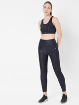 Black All Marble Leggings boddactive.com