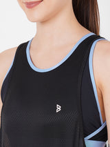 Black And Blue Holo Sports Bra + Tank boddactive.com