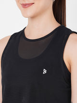 Black Sheer Overlapping Tank Set boddactive.com