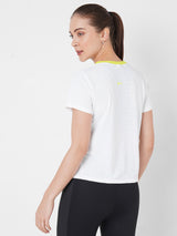 White And Neon Mesh Tee boddactive.com