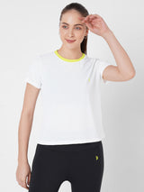 White And Neon Mesh Tee boddactive.com