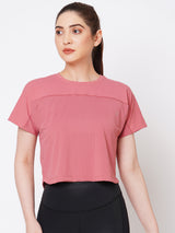 Coral Blush Crop Tee boddactive.com